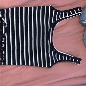 blue and white stripe tank top ☪️